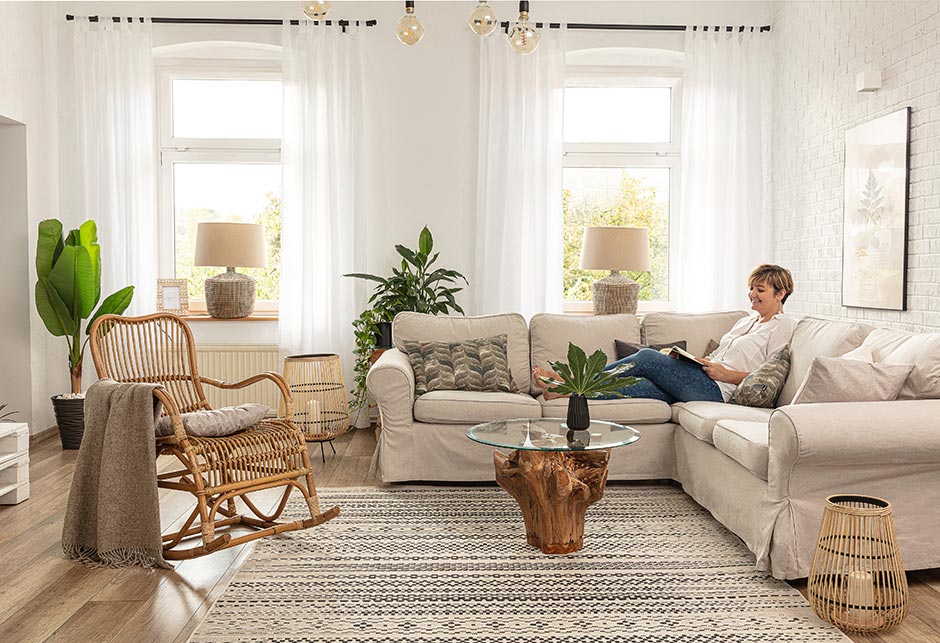 Boho stílusú nyugtató szalon