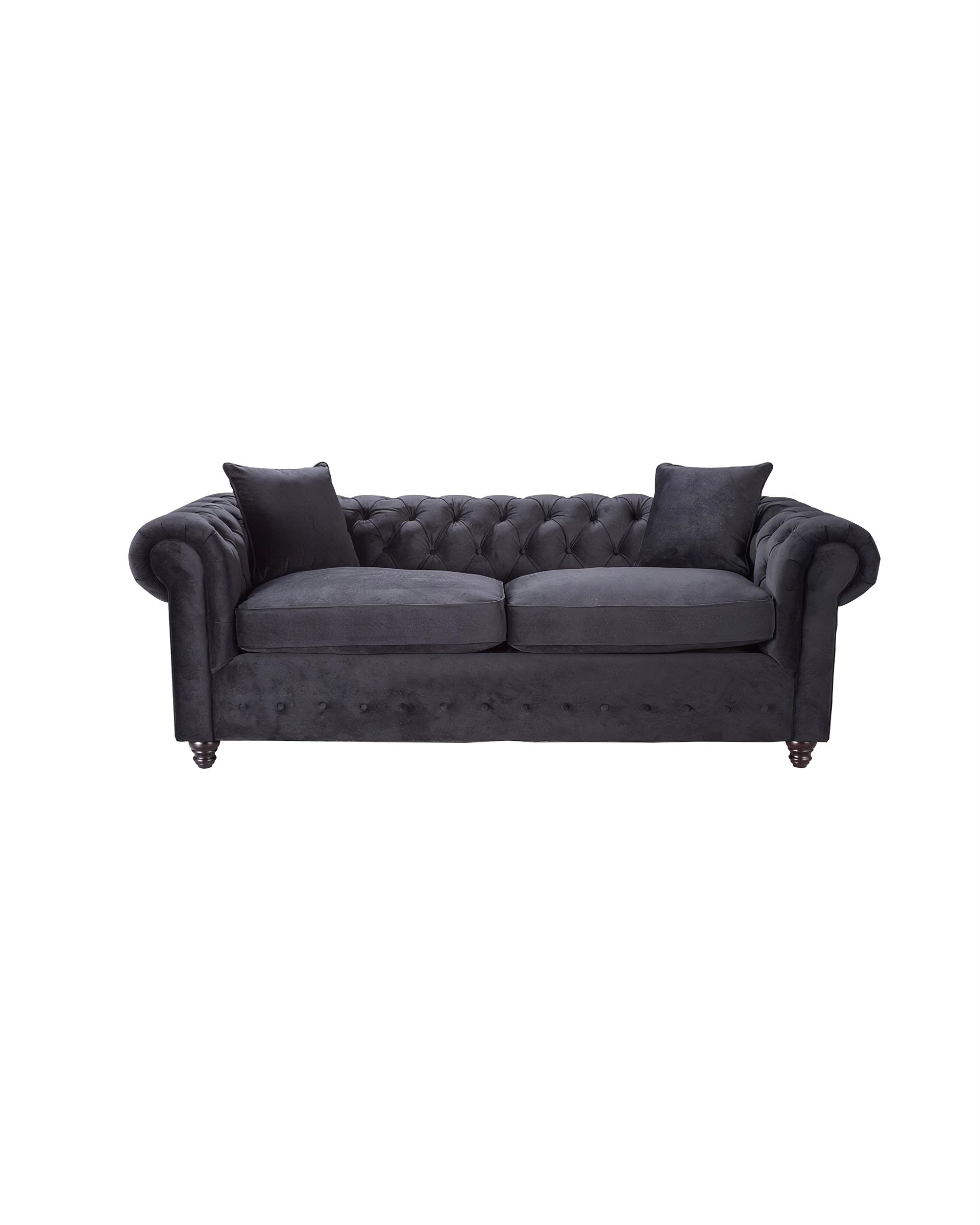 Chesterfield Velvet Onyx 3 személyes kanapé (hover)