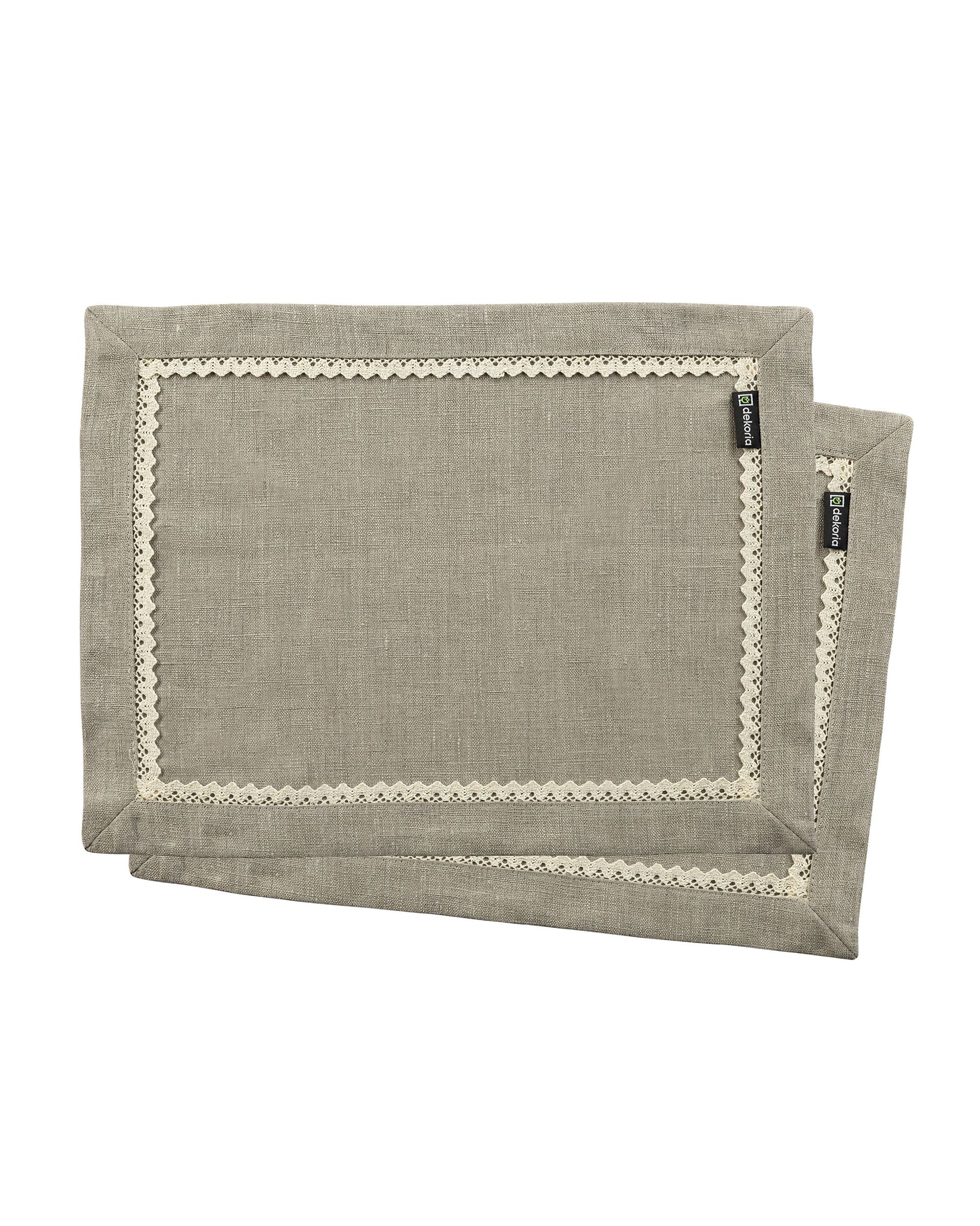 Csipkés tányéralátét – 2 db (30 × 40 cm) termék színe bézs szövet áttetsző, fonott