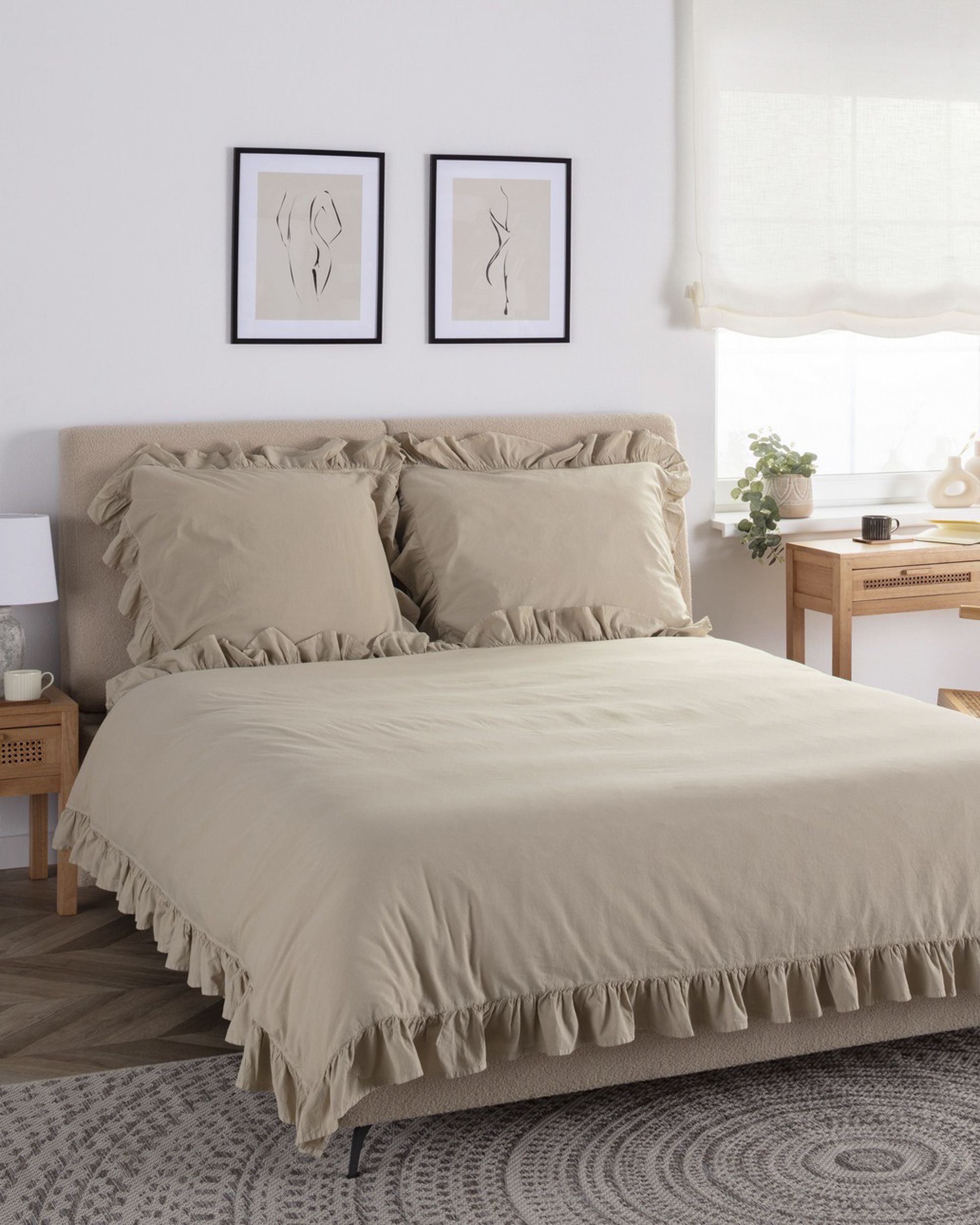 100% pamut Cotton ágyneműhuzat 160x200cm oxford barna