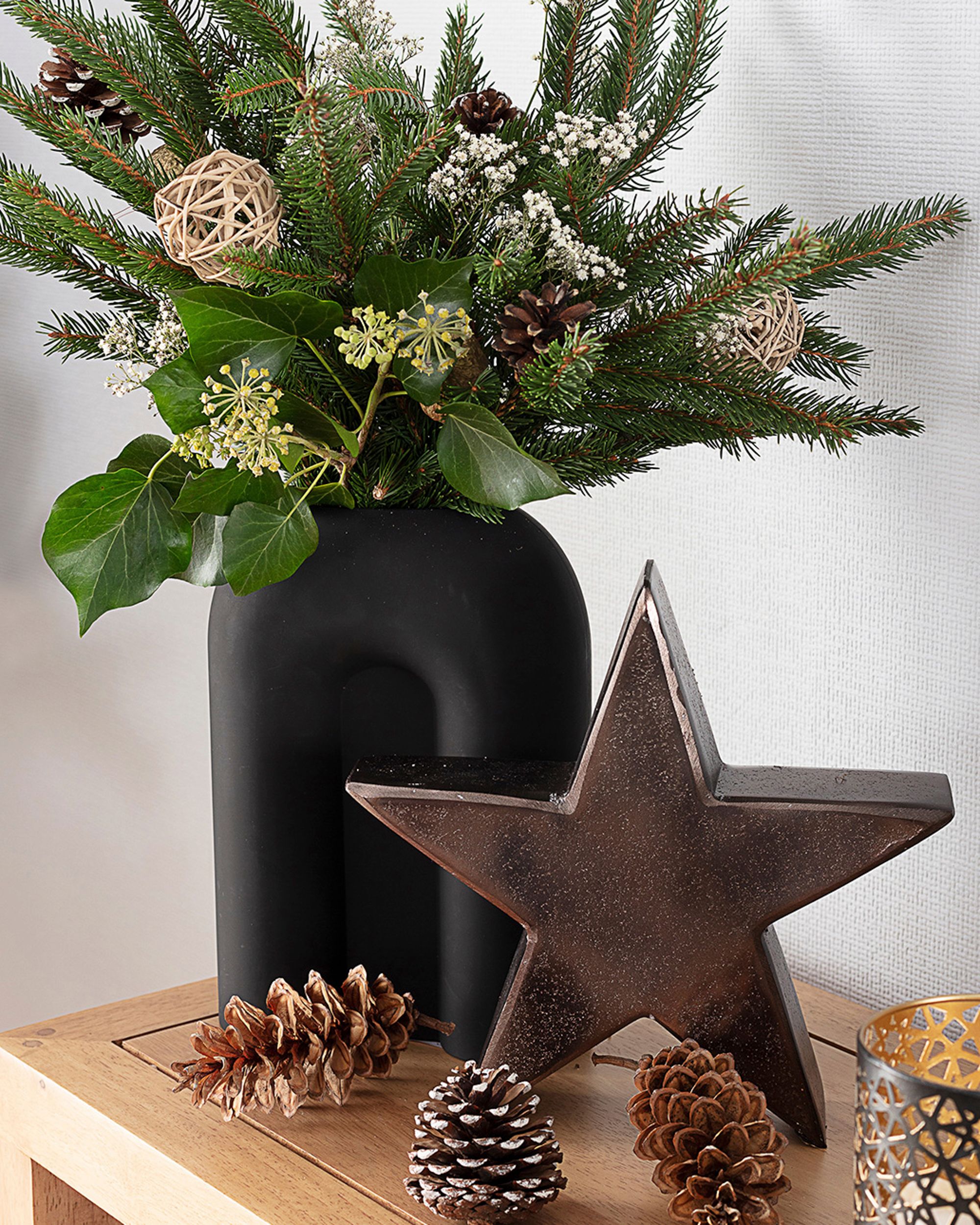 Christmas Star karácsonyi csillag dekoráció 24cm antik arany (hover)