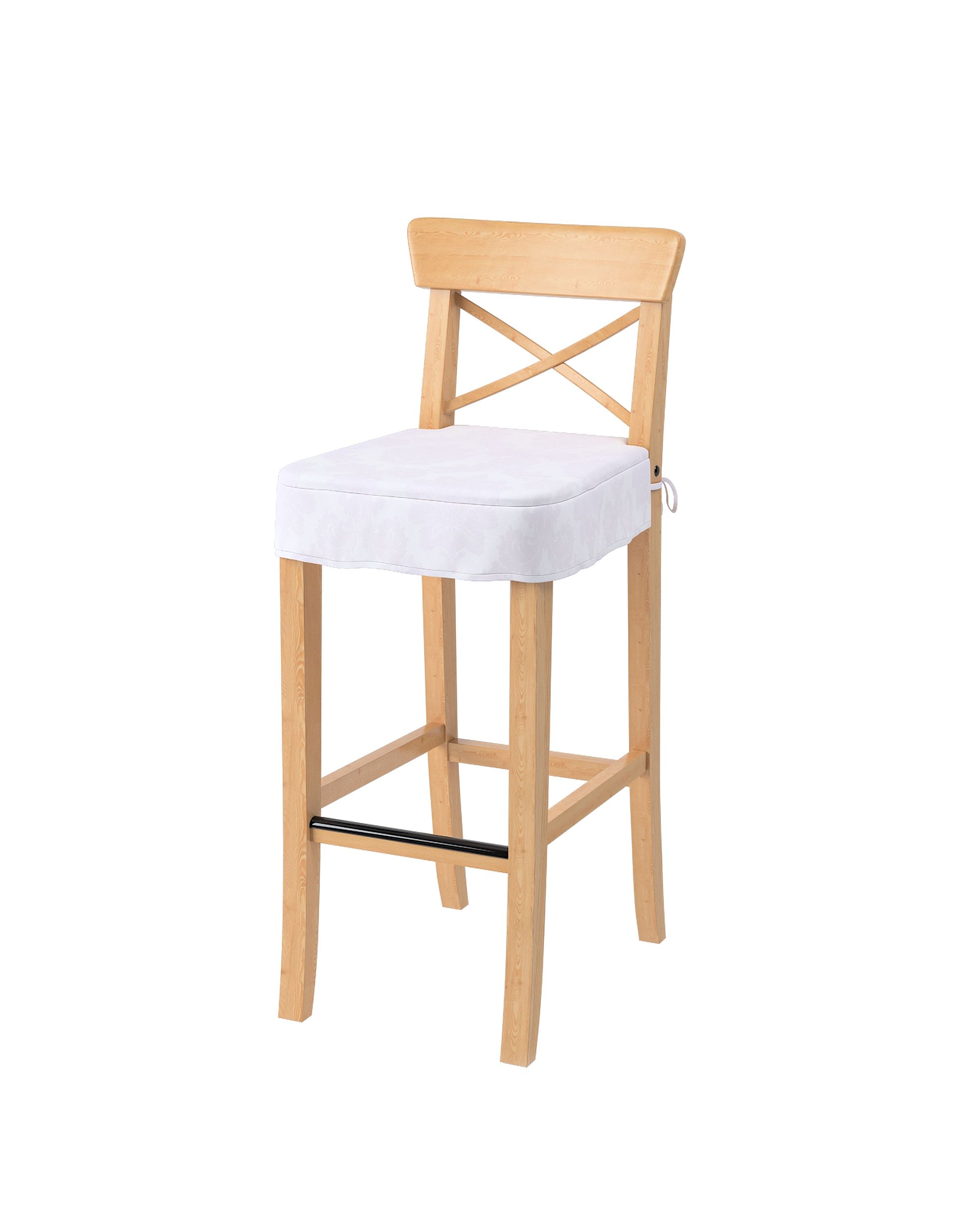 Ülőpárna Ikea Ingolf bárszékhez termék színe fehér szövet fényes, fonott, mintás