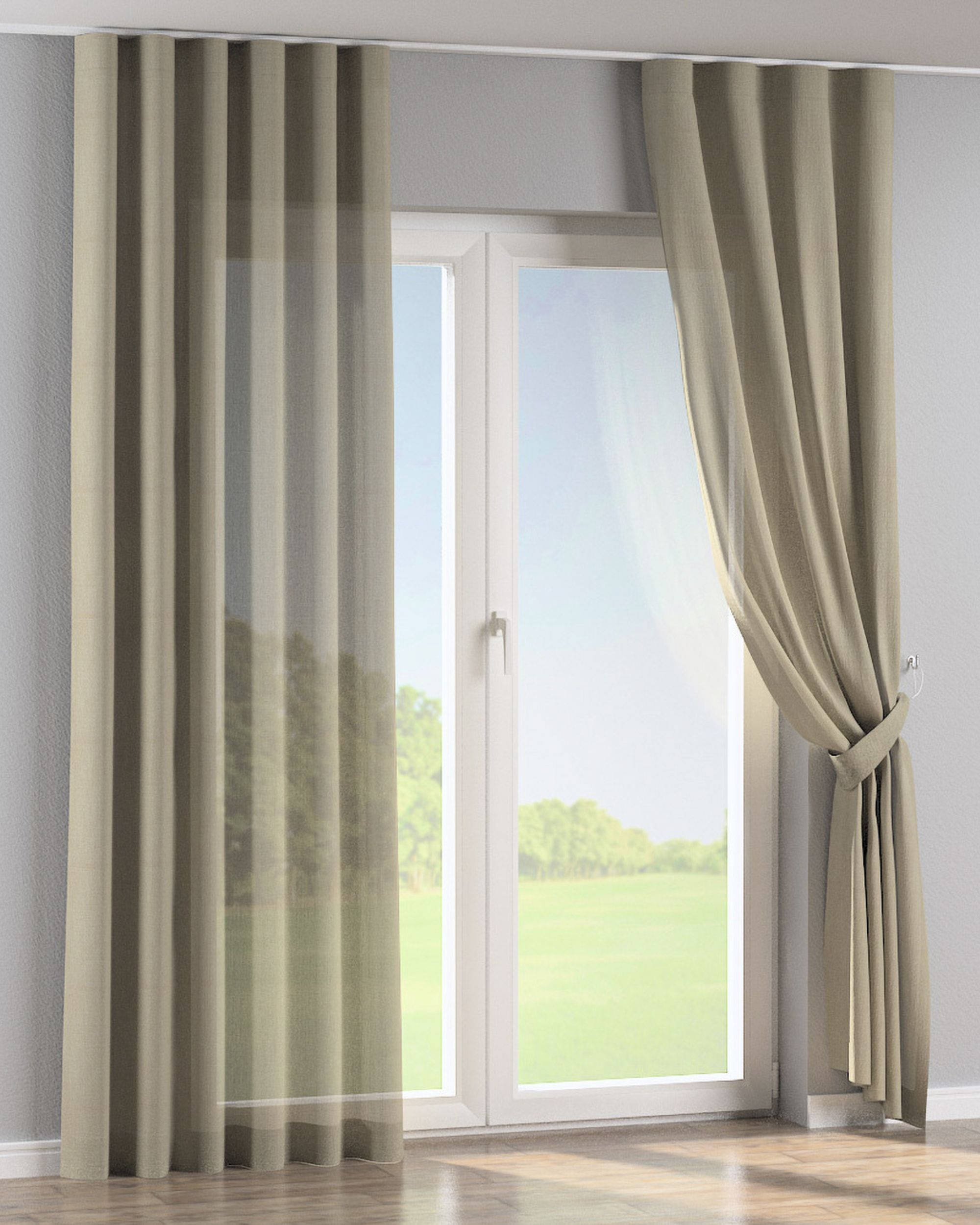 Sötétítő wave hullámszalagos termék színe bézs szövet áttetsző, fényes, fonott (hover)