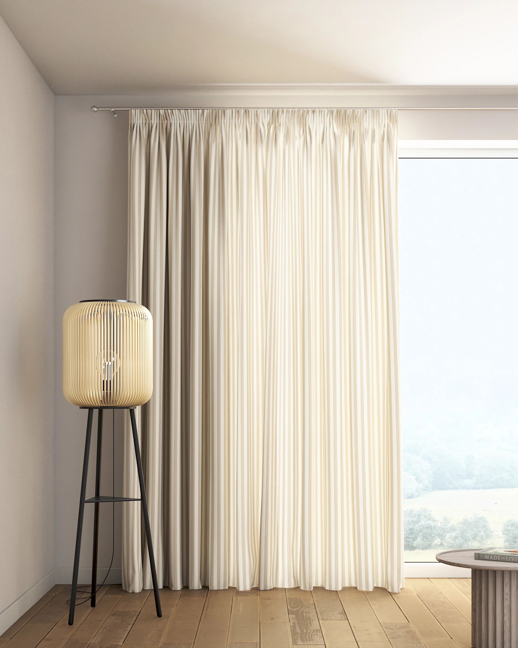 Függöny ráncolóval termék színe bézs szövet mintás