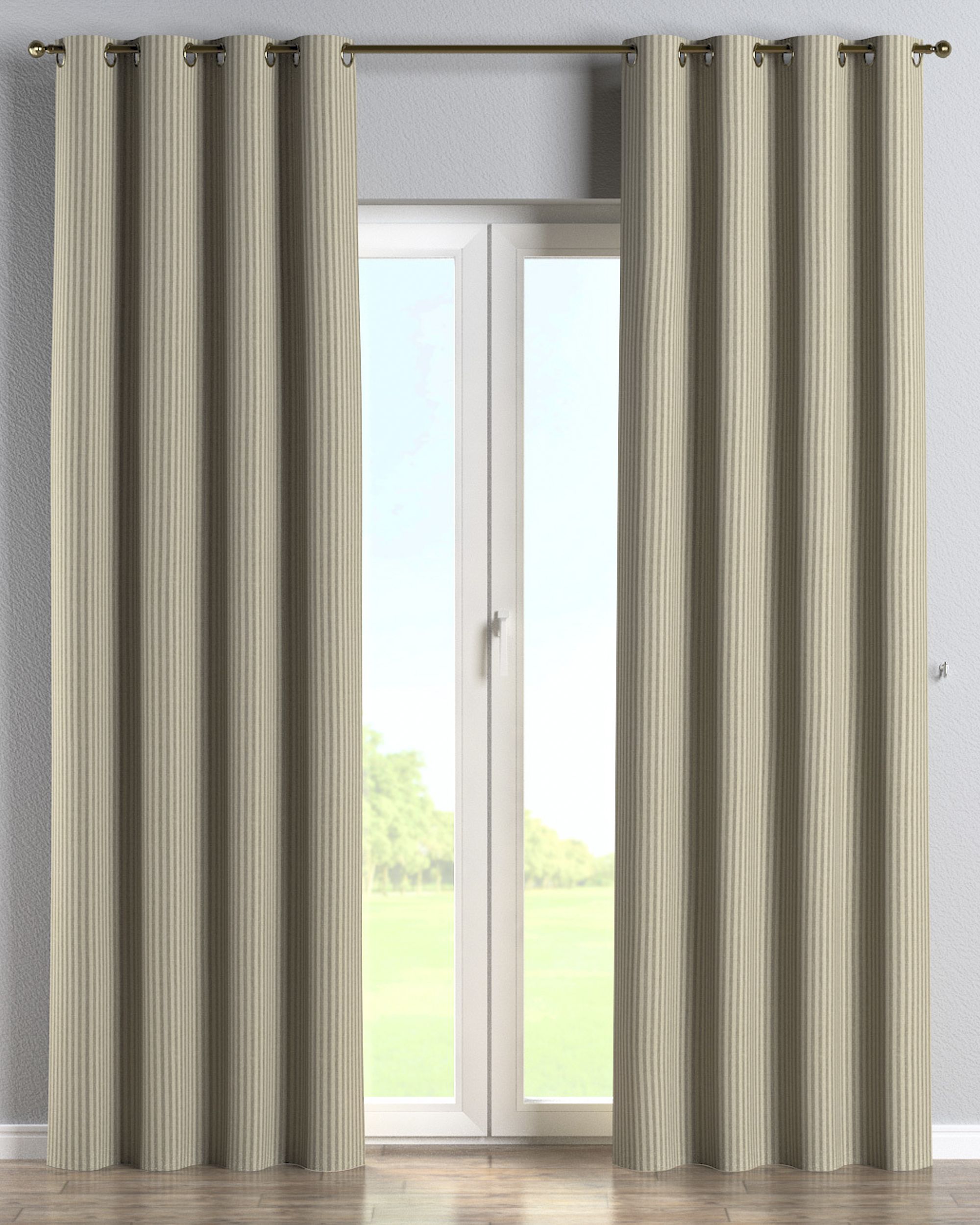 Ringlis függöny termék színe bézs szövet kültéri outdoor, fonott, mintás
