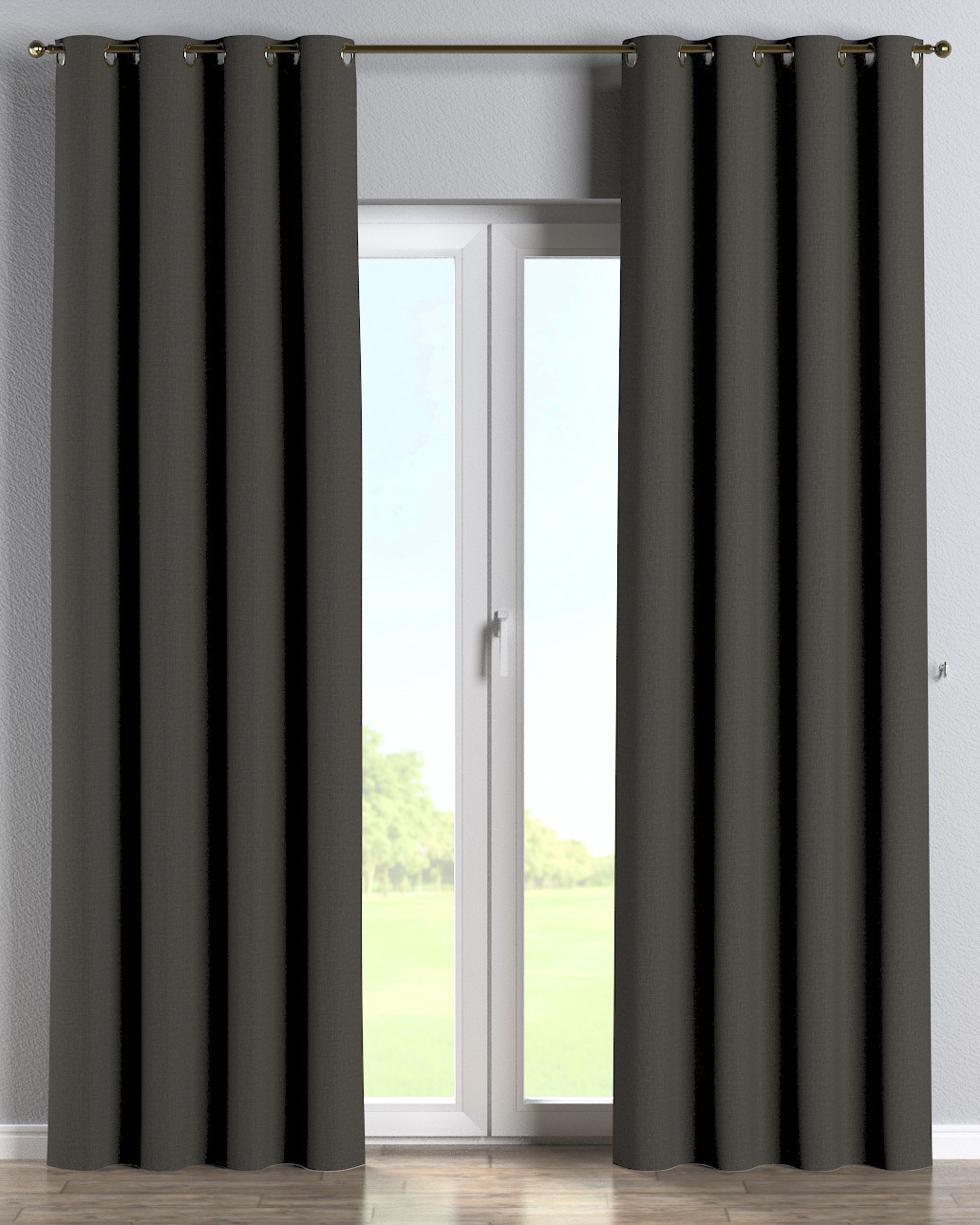 Ringlis függöny termék színe barna szövet kültéri outdoor, fonott