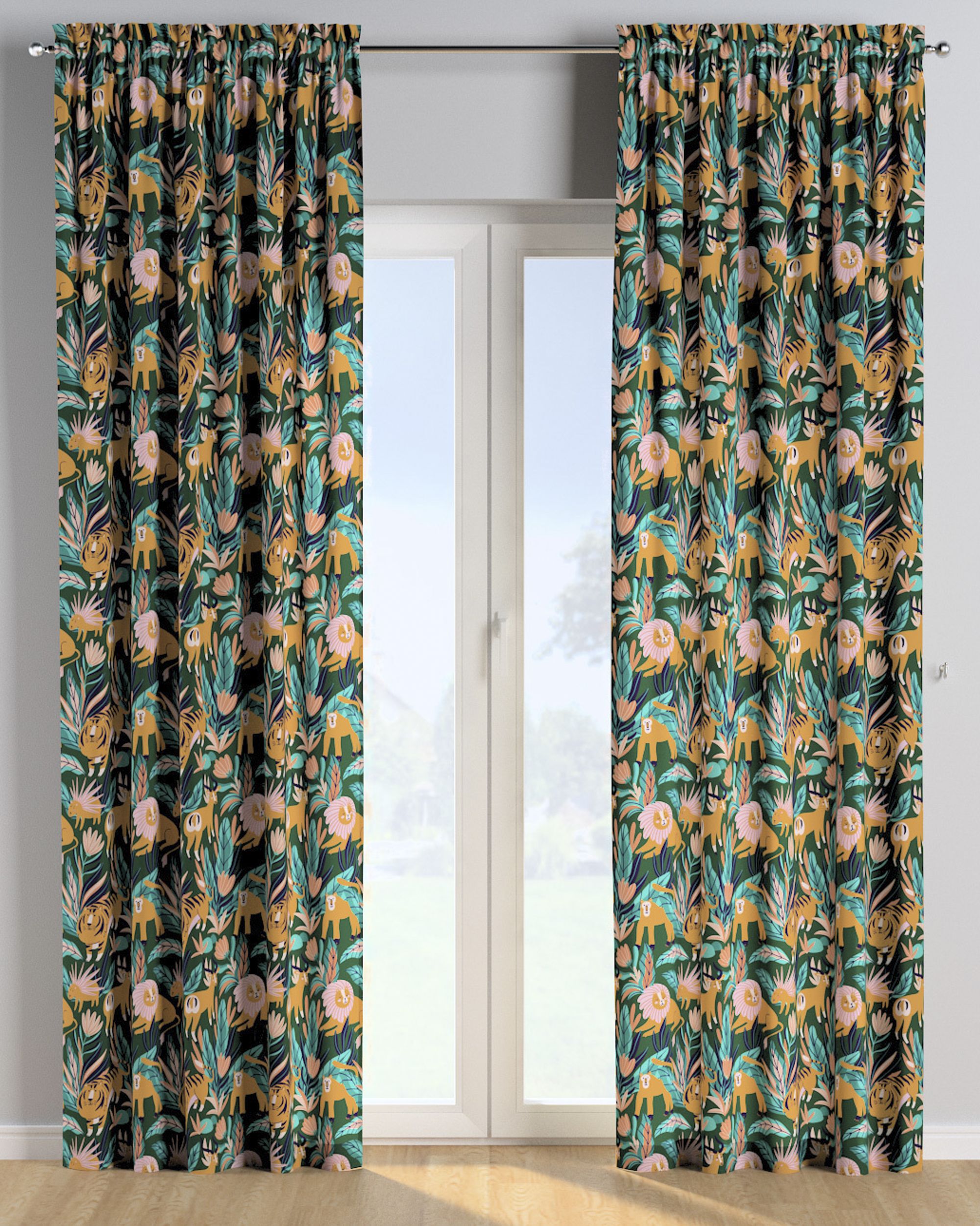 Bujtatós függöny rüssel termék színe narancssárga szövet mintás
