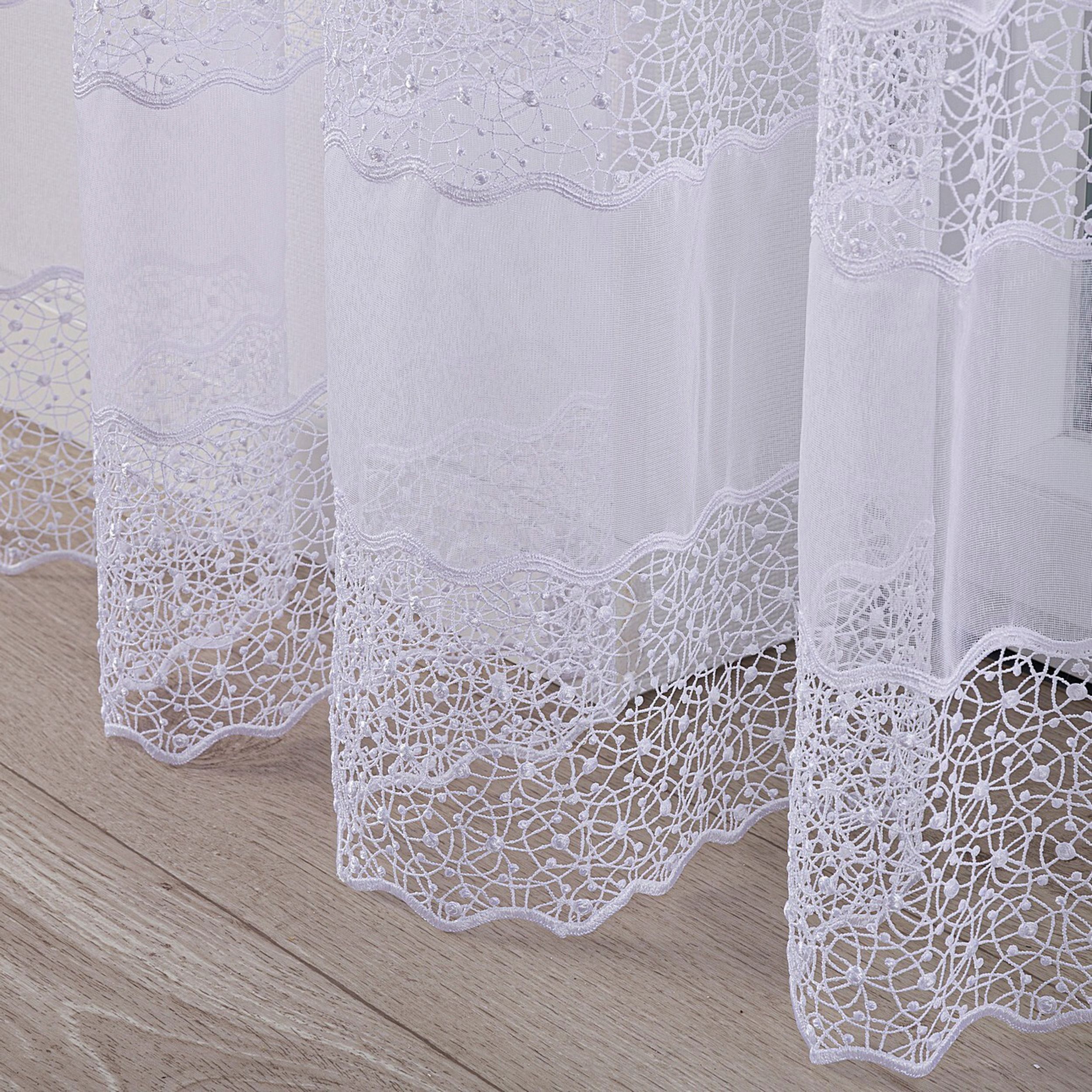 Voile Fényáteresztő 186-60 fehér mintás